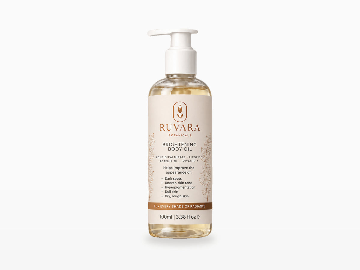 Brightening oil 250ml on clean white studio background