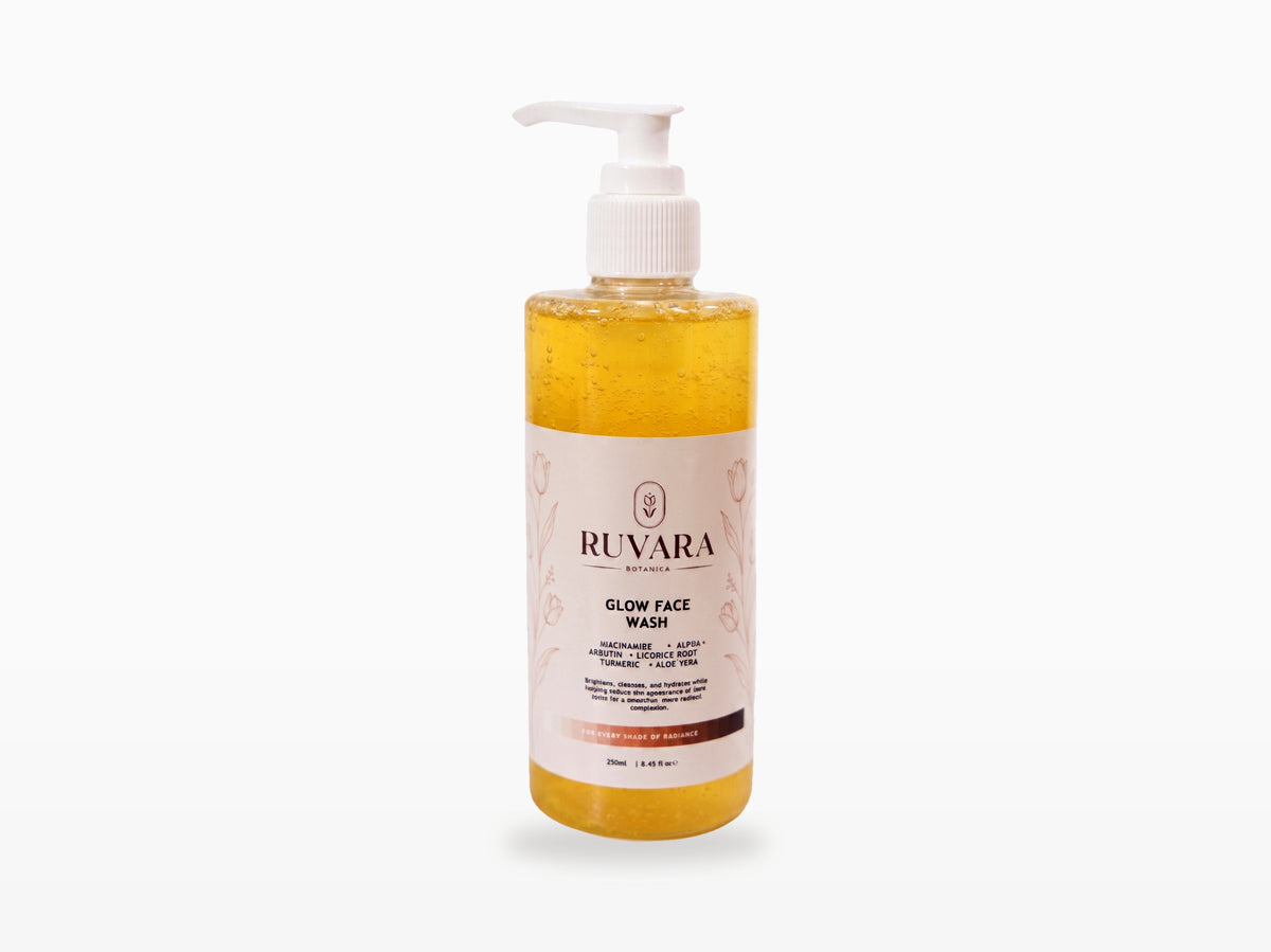 Glow Face Wash 250 ml on clean white studio background