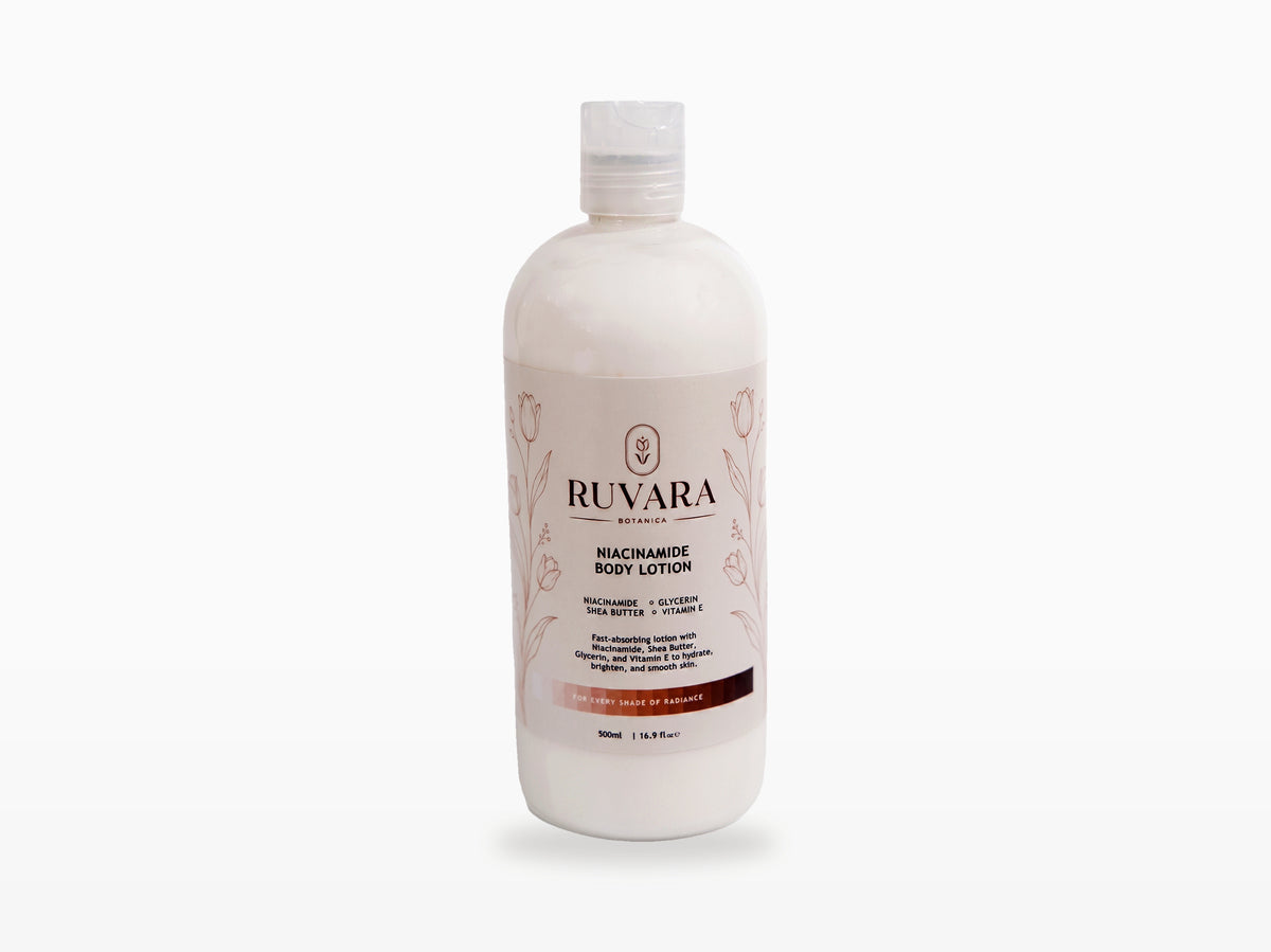 Niacinamide Body Lotion 500ml on clean white studio background