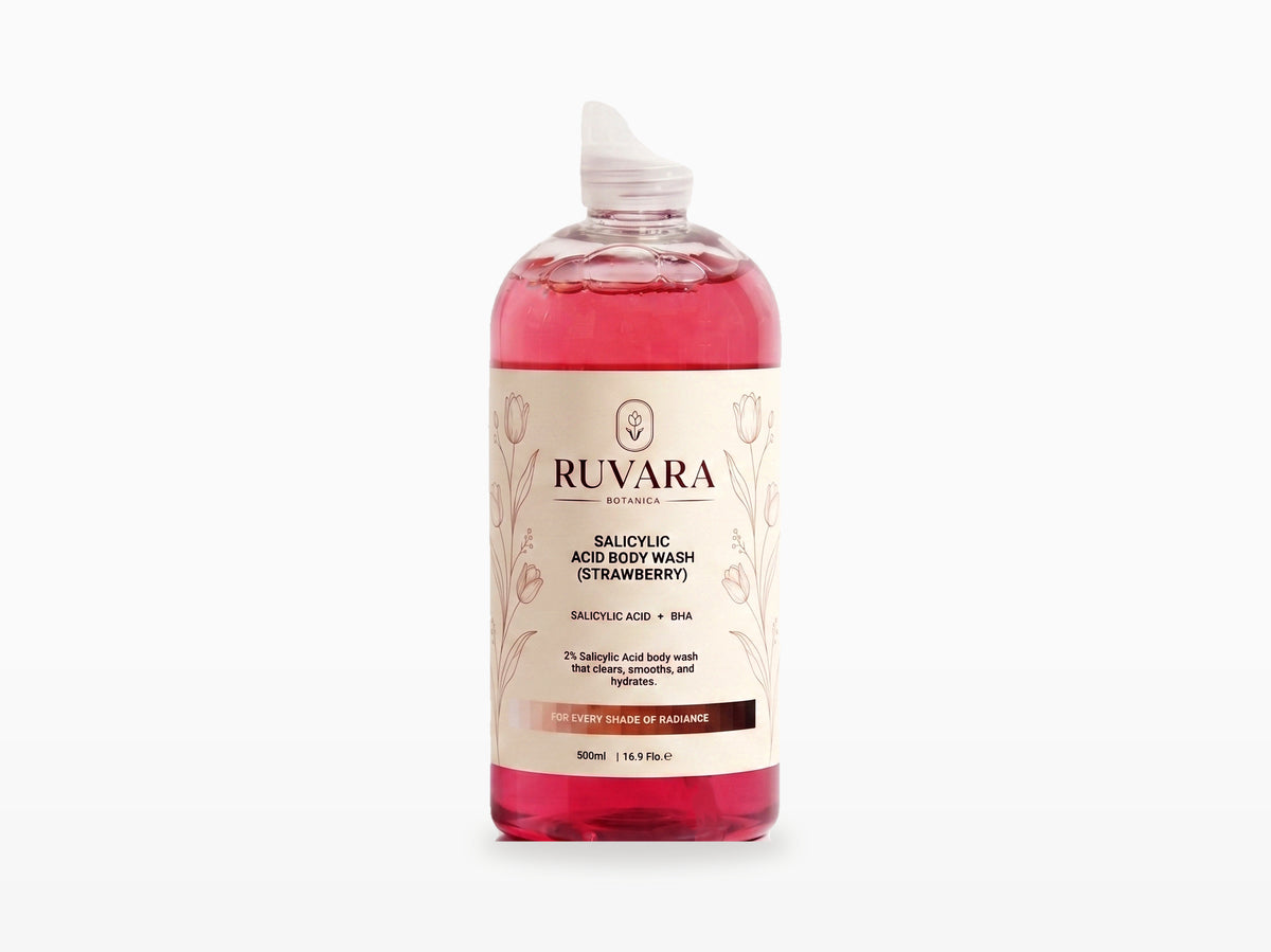 Salicylic Acid Body Wash on clean white studio background